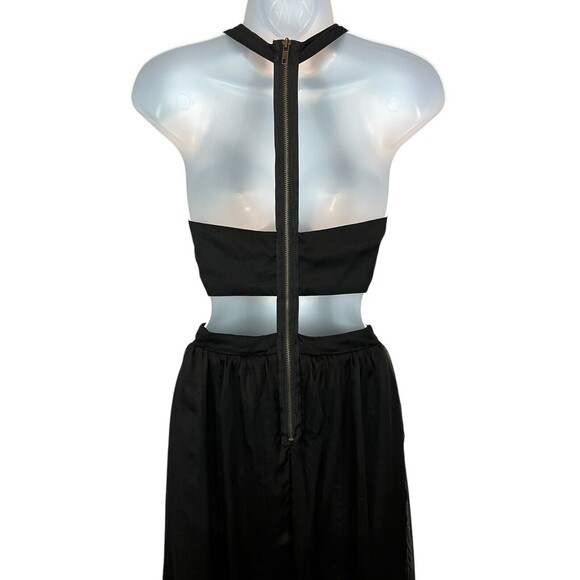 Tobi Sexy Cut-out T-Back Maxi Dress  Size S  Black  Whimsygoth Night Out Hoco - Picture 5 of 8
